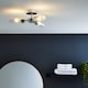 image 2 of BHS Kier Semi Flush Bathroom Ceiling Light | Silver | Chrome