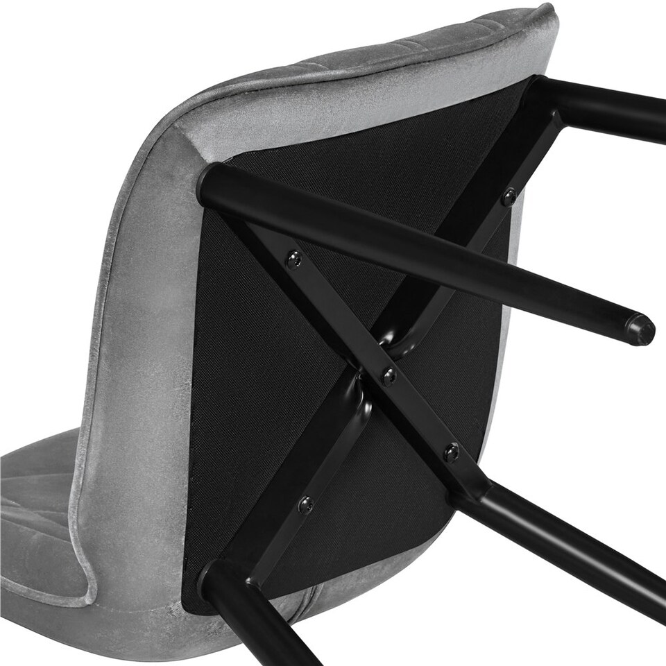 image 1 of Yaheetech Set of 2 Faux Leather Dining Kitchen Chairs Grey | Light Grey
