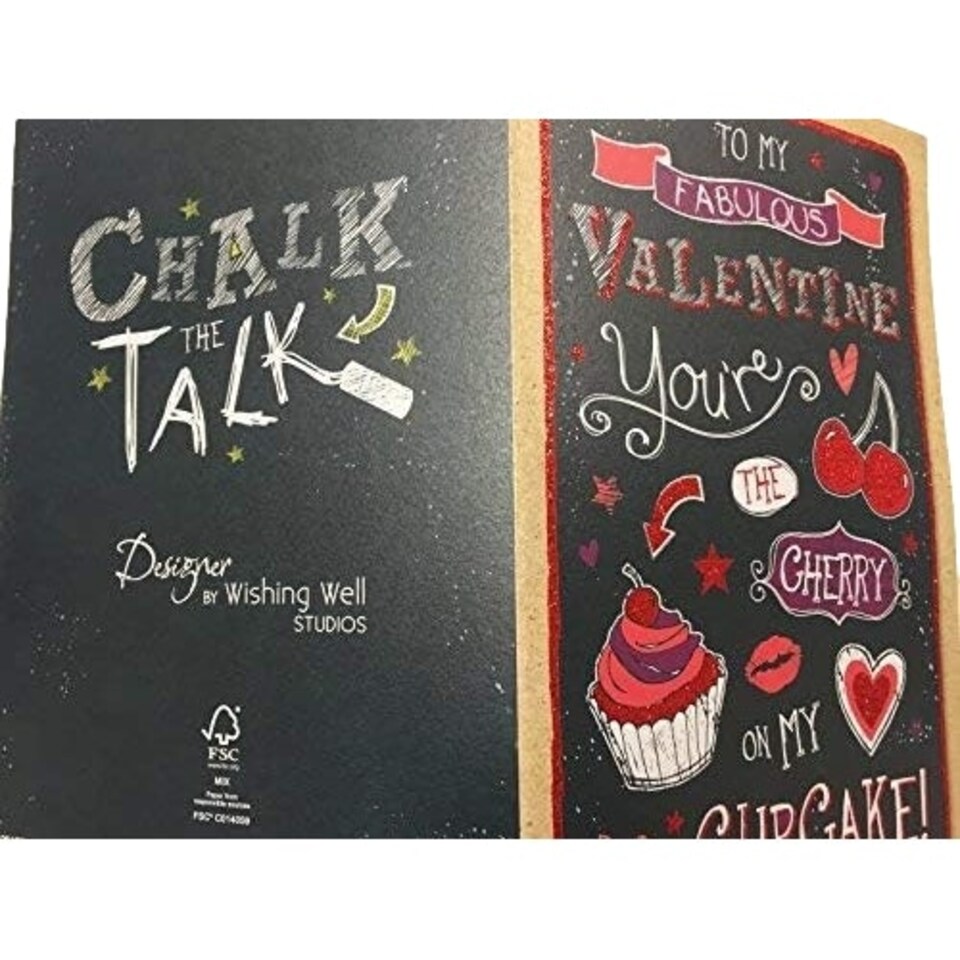 image 1 of To My Fabulous Valentine Day Black & Red Open Greeting Card