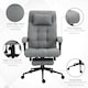 image 6 of Vinsetto Ergonomic Office Chair Adjustable Height w/ Wheels Footrest Light Grey