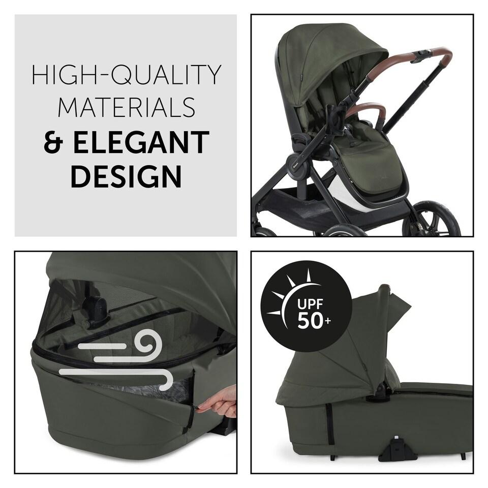 image 1 of hauck Walk N Care Pushchair Set - Dark Olive Green