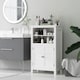 image 2 of HOMCOM Modern Bathroom Storage Cabinet with Open Shelves, White