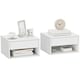 image 1 of HOMCOM Floating Nightstands Set of 2, Bedside Table w/ Drawer and Open Shelf | White