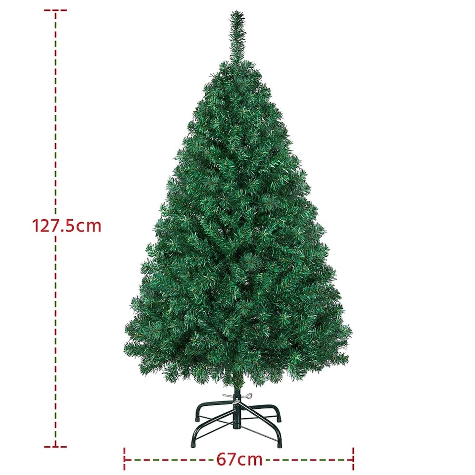 image 1 of Yaheetech Hinged Fir Christmas Tree with Foldable Stand