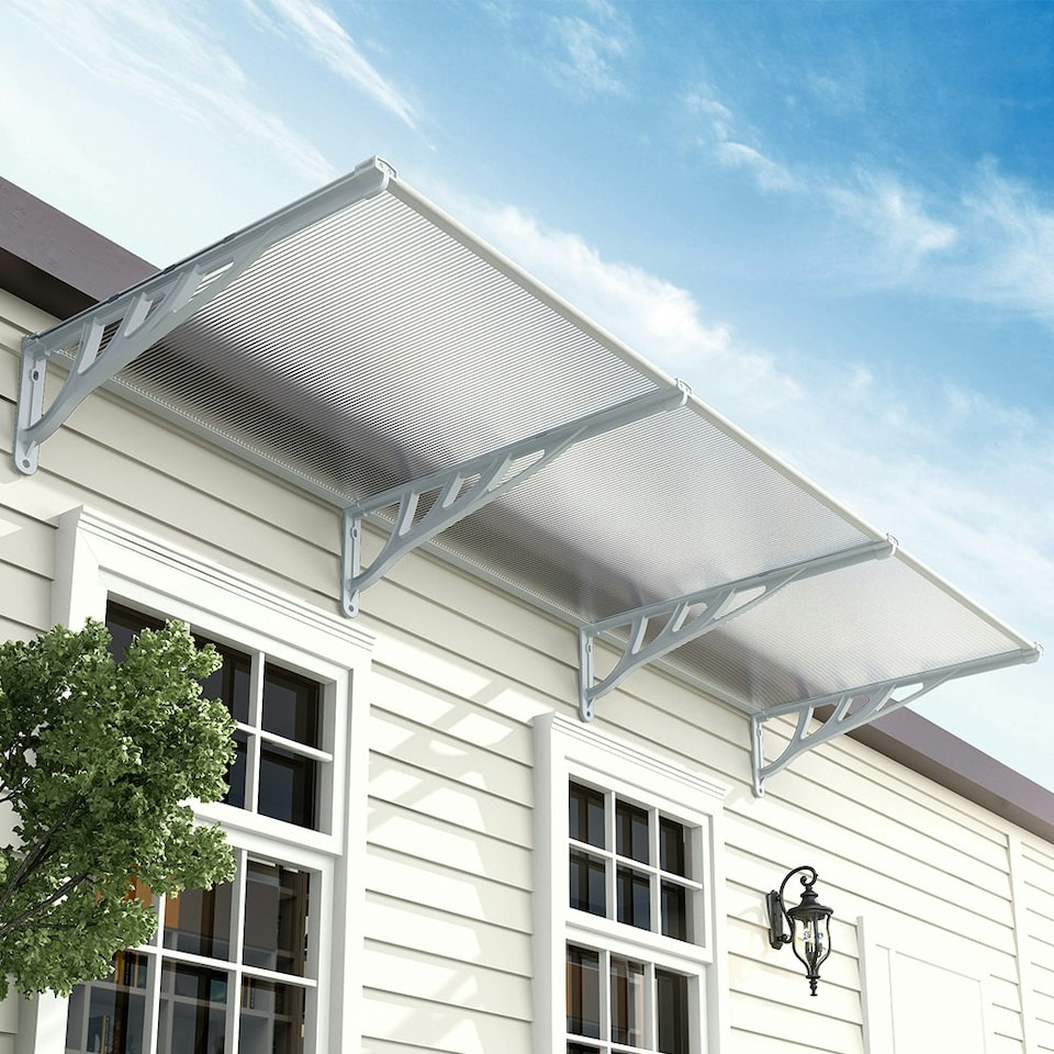 image 1 of Living and Home Door Window Awning Canopy Rain Cover - L270*W90*H28cm Grey