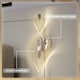 image 5 of HOMCOM Led Wall Lamp 2 Pack, Modern Indoor Spiral Wall Light, Silver