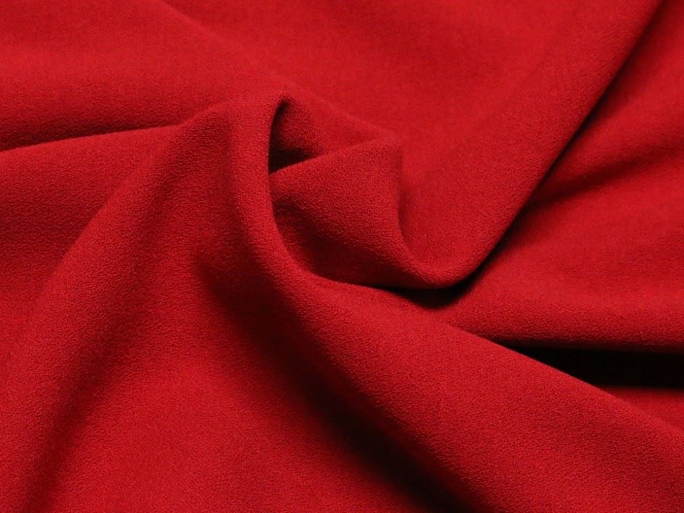 Red Viscose Stretch Woven Crepe Fabric for Dressmaking, 145cm / 57" Wide - per metre