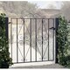 image 2 of Stirling Scroll Low Flat Top Single Gate - Solid Steel - Fits Gap of 1220 mm x 914 mm High - Electro Galv./Black Powder Coated | Black | 1