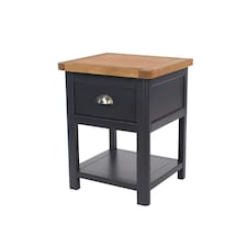Core Products Dunkeld 1 Drawer Bedside Cabinet, Midnight Blue H56.0cm x W45.0cm x D40.0cm Blue