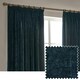 image 1 of Yard Heavy Chenille Velvet Navy Pencil Pleat Curtains  (W)168cm x (D)229cm Multi