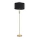 image 4 of ValueLights Marissa Black Shade with Brushed Gold Stacked Ball Floor Lamp & Bulb | Black
