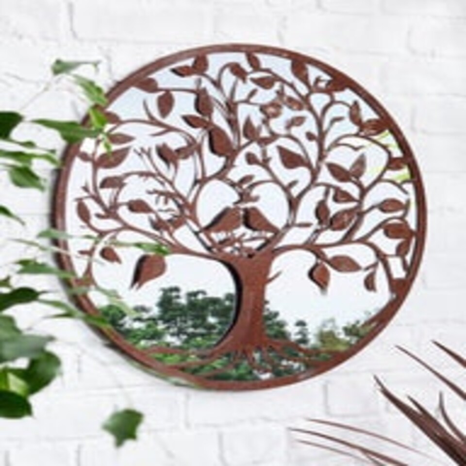 image 1 of Tree of Love Round Mirror N/A