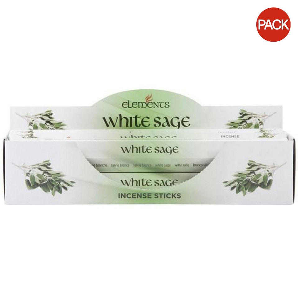 Something Different Elements White Sage Incense Sticks (Pack Of 6) - Multicolour - One Size