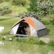 image 2 of Outsunny 2 Man Camping Tent with Sewn-in Groundsheet, 3000mm Waterproof, Orange