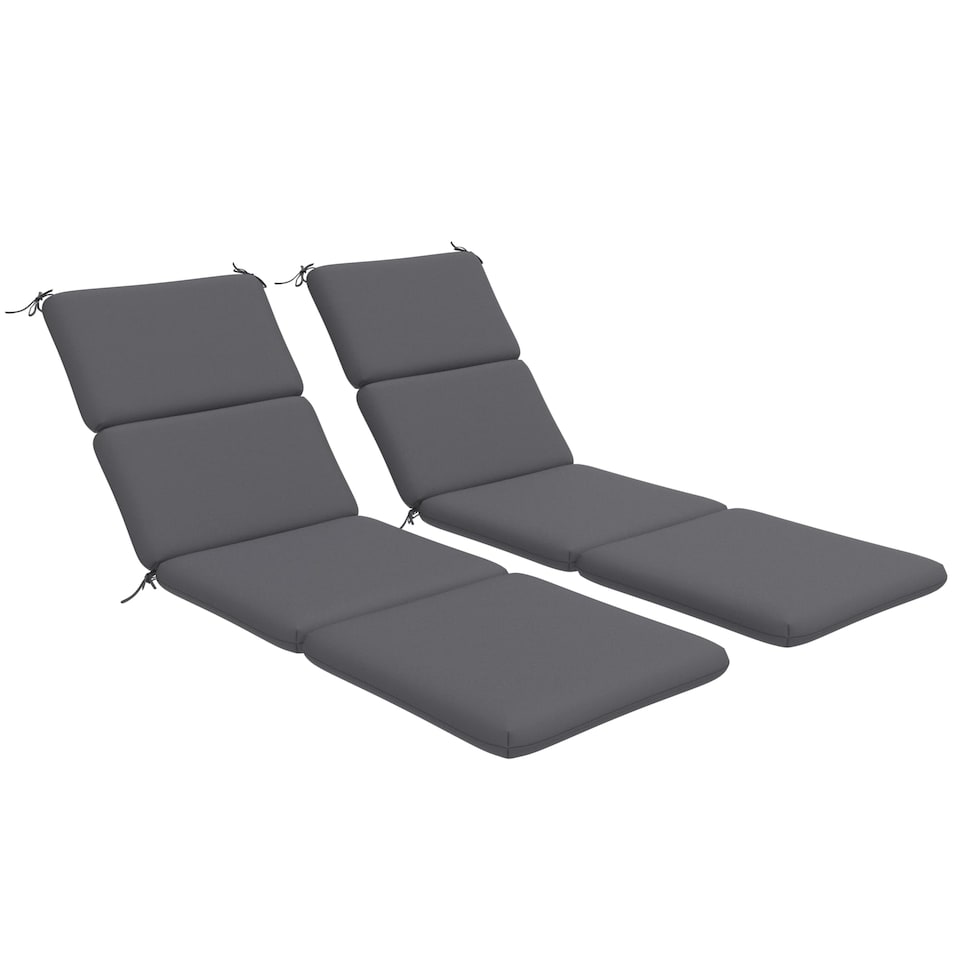 image 1 of Cover Rite Comfortable Rectangle Lounge Chair Cushion Pack of 2, back cushion 22.5 in W x 28 in H x 3 in D, Gray