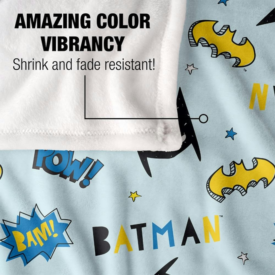 image 1 of Batman All-Over Print Blanket - Multicoloured - One Size