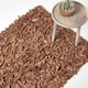 image 1 of Homescapes Dallas Leather Shaggy Rug Brown - 90 x 150 cm | Brown | Brown