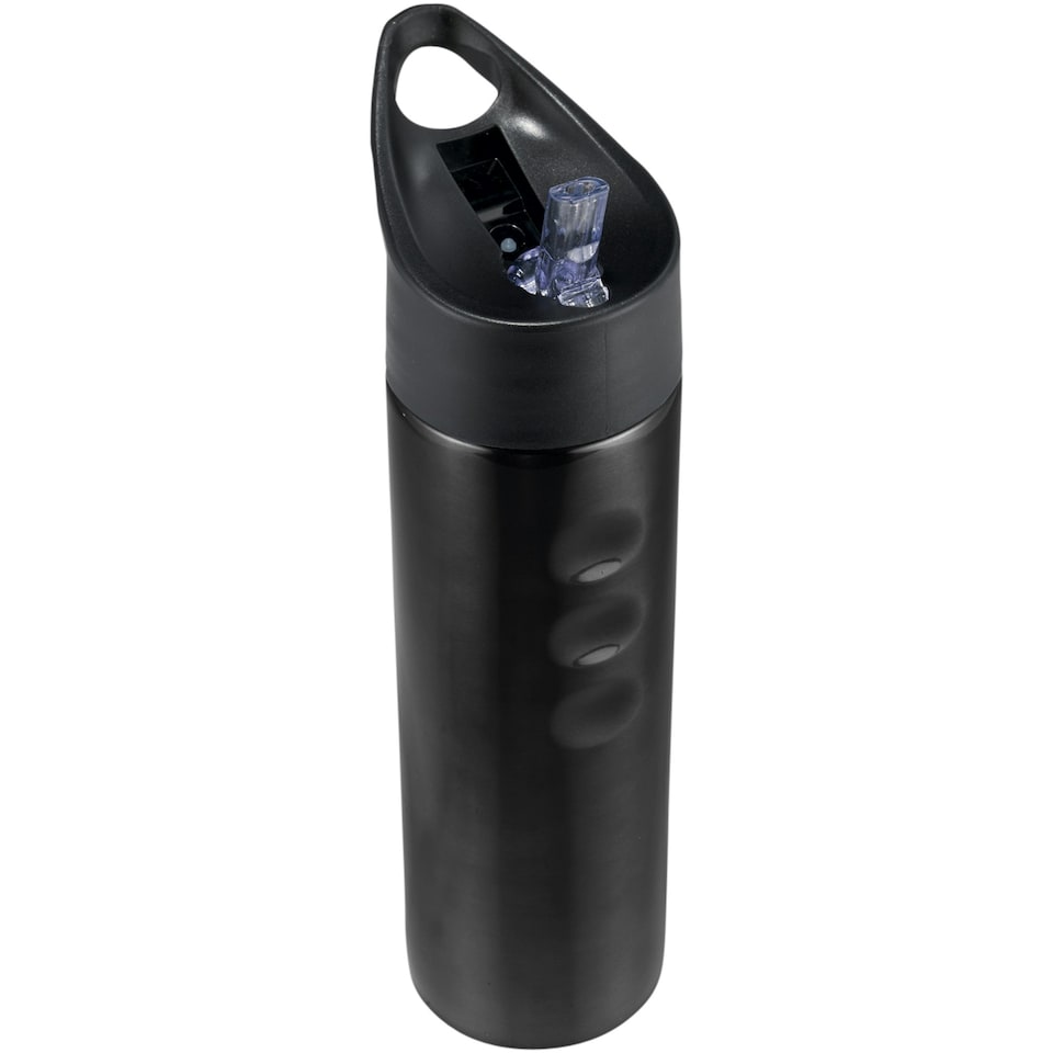 Bullet Trixie Stainless Sports Bottle - Solid Black - 26.5 x 7.3 cm