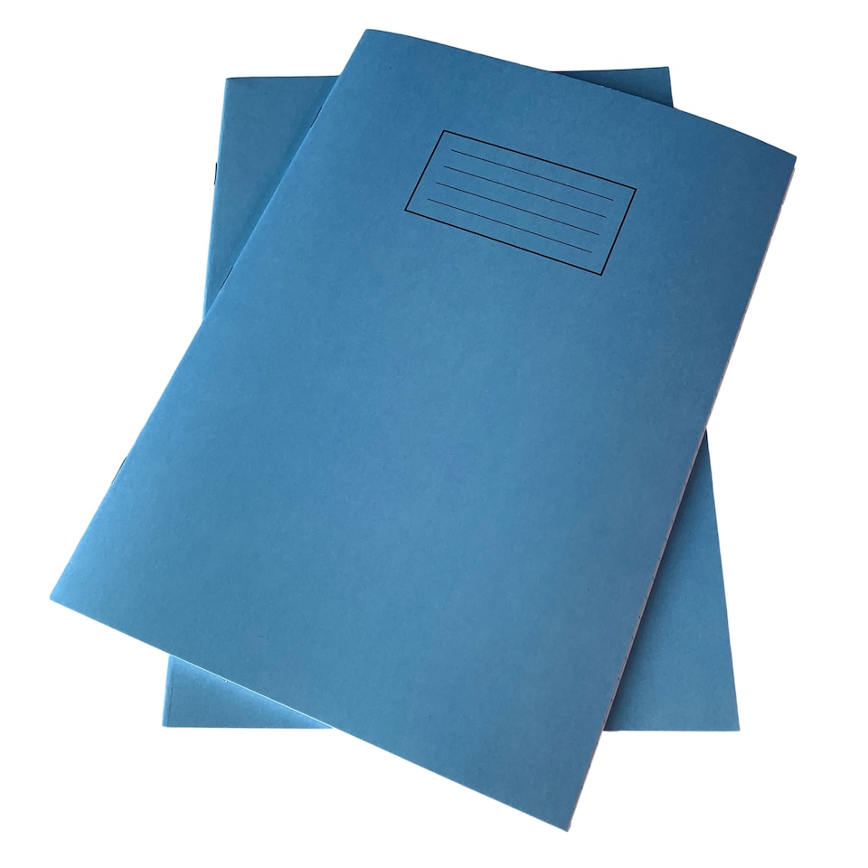 image 1 of Pack of 10 Janrax A4 Blue 80 Pages Feint and Ruled Exercise Books