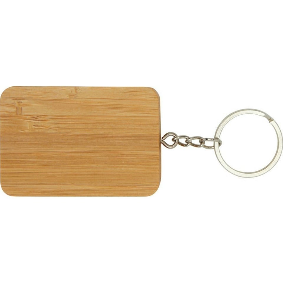 image 1 of Reel 6 in 1 Bamboo Keyring Charging Cable - Natural - One Size