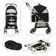 image 4 of PawHut 3 In 1 Pet Stroller, Detachable Dog Cat Travel Carriage - Black