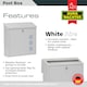 image 2 of Burg-Wachter Aire Wall Mounted Galvanised Steel Lockable Weatherproof Post Box - 37x37x11cm White