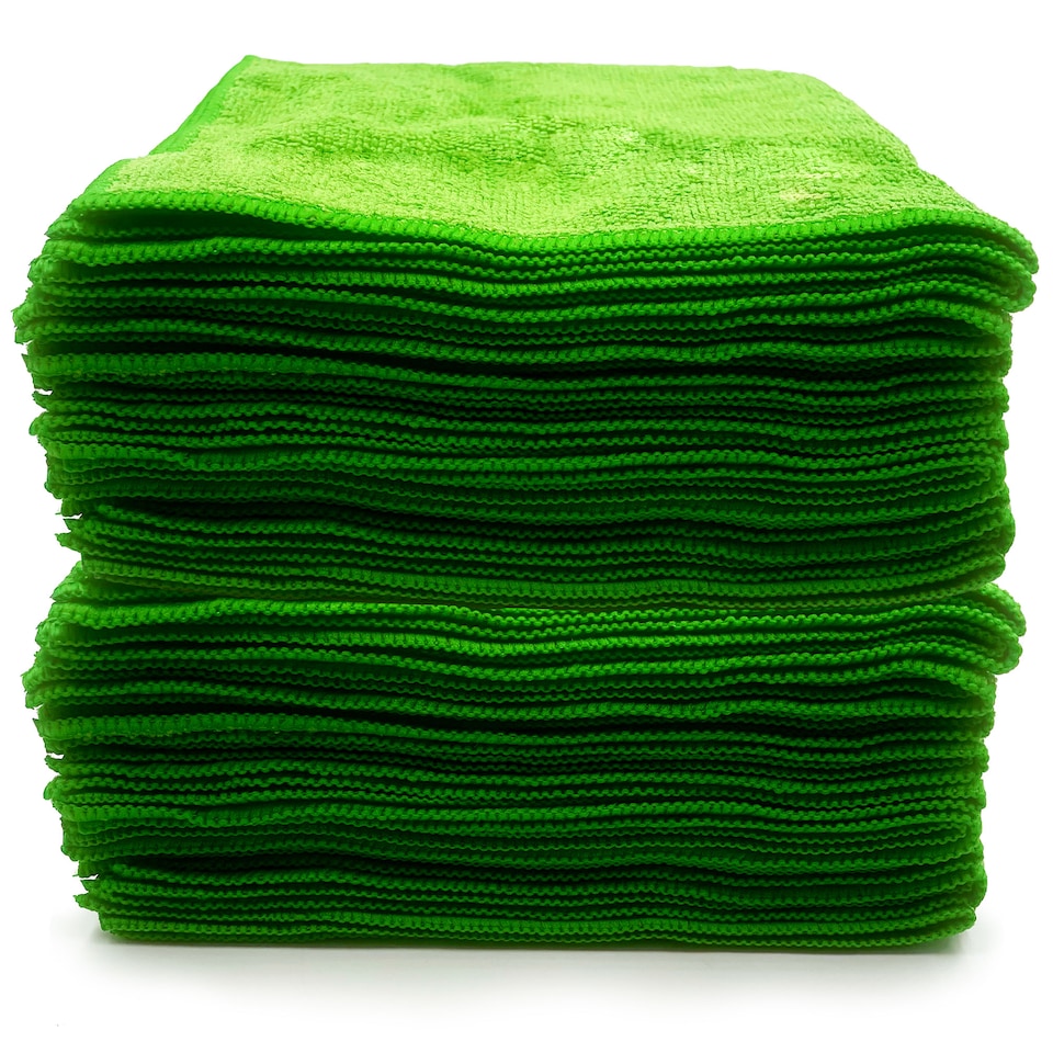 image 1 of Microfibre Cleaning Cloth 40x40cm Super Absorbent Lint Free Microfiber Cloths Cleaning for Home, Kitchen, Mirrors, Car - Pack of 20