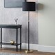 image 2 of Black and Gold Metal Rise and Fall Floor Lamp Black | Gold