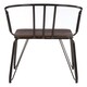 image 4 of Interiors by Premier Black Metal and Elm Wood Arm Chair, Accent Dining Arm Chair, Versatile Wooden Chair for Home, Office, Lounge