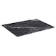 image 1 of Harbour Housewares Rectangle Glass Chopping Board - 30cm x 20cm - Black Marble - Cutting Board Worktop Saver Worksurface Protector Glass Chopping Board Black