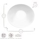image 3 of Bormioli Rocco Prometeo Oval Glass Soup Plates - 23cm - White - Pack of 6 | White | White