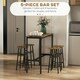 image 8 of HOMCOM 5 Piece Bar Set, Industrial Kitchen and Chair Set Rustic Brown