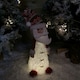 image 4 of 46cm Battery Operated LED Standing White Santa Christmas Decoration