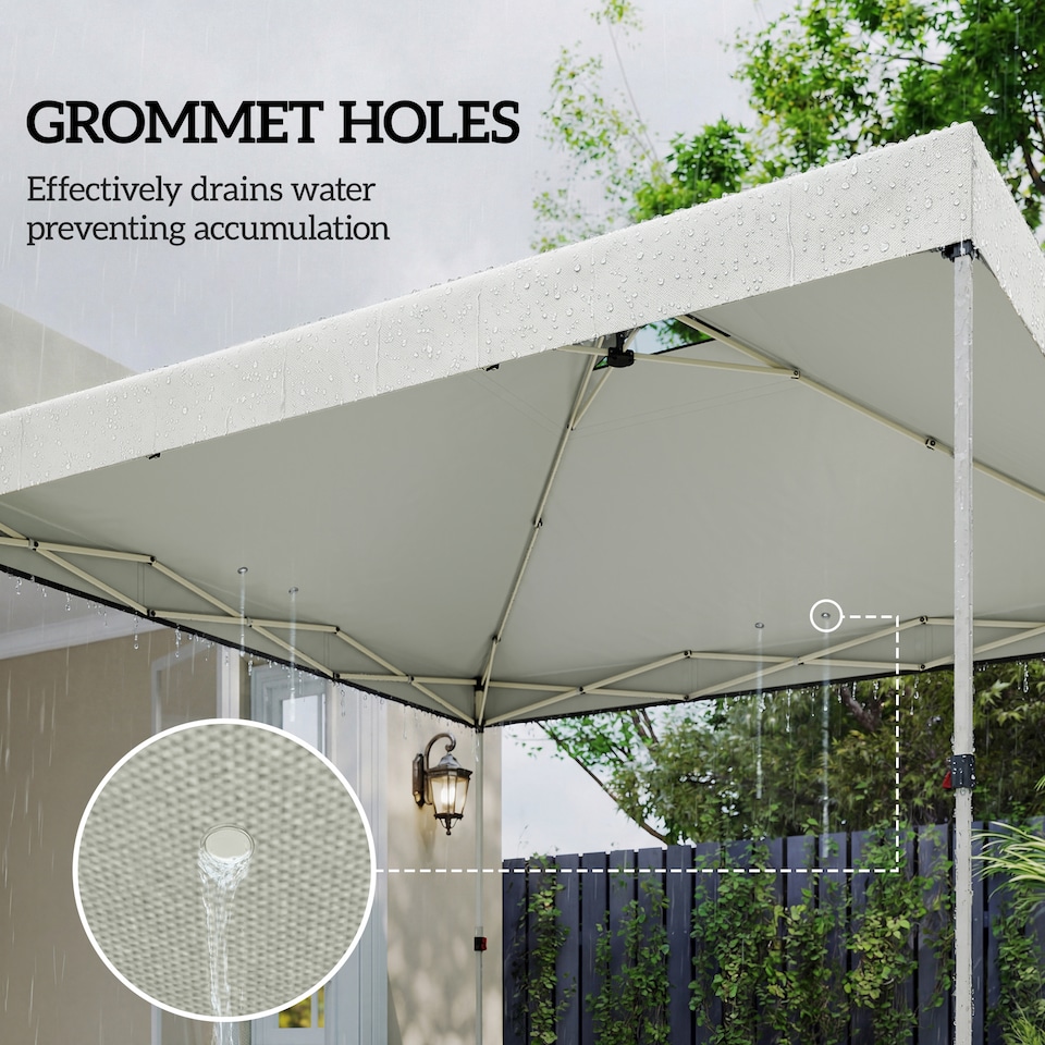 image 1 of Outsunny Gazebo Roof Replacement UV50+ Waterproof 3x3(m) White | White | White | 300 x 300 cm