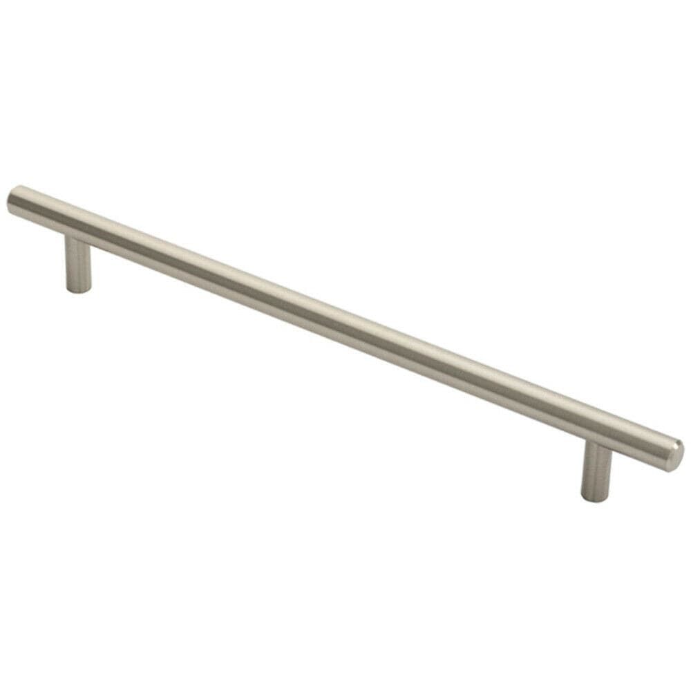 Loops Round T Bar Cabinet Pull Handle 284 x 12mm 224mm Fixing Centres Satin Nickel in Metallics