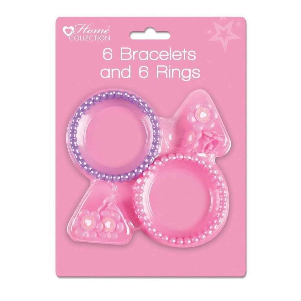 image 1 of Pack of 6 Bracelet and 6 Rings - Princess