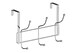 image 1 of Interiors by Premier Over Door 6 Hook Hanger, Chrome Finish Rack With Multiple Hooks For Coats, Towels Or Bags