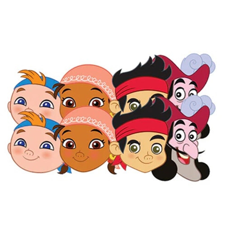 Jake and the Neverland Pirates Cardboard Face Masks - Pack of 8