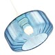 image 2 of Modern Midnight Blue Ribbed Glass Non Electric Pendant Shade with Flat Style | Blue