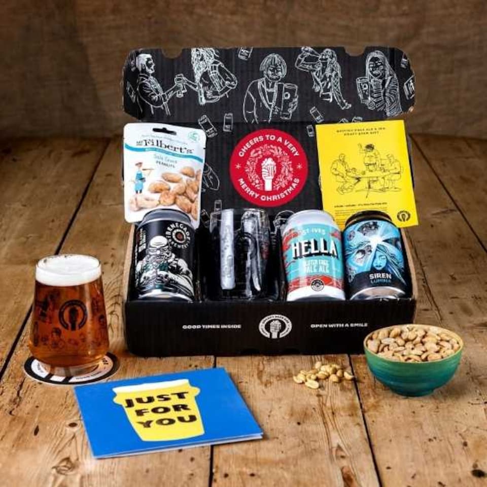 image 1 of QWERTY Beer Box Merry Christmas Pale Ale & IPA Beer Gift