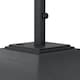 image 8 of Outsunny 60kg Square Parasol Base with Wheels Fillable Plastic Umbrella Stand | Black | Black