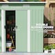 image 4 of Outsunny 7 x 4ft Outdoor Garden Storage Shed for Backyard Patio Light Green