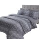image 1 of Calvin Geometric Polycotton Duvet Cover Set with Pillowcase Grey | King