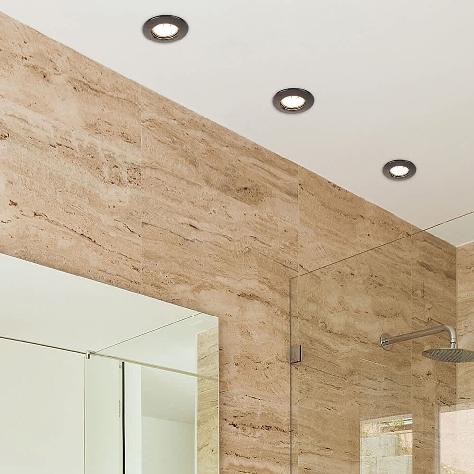 image 1 of ValueLights 6 Pack Fixed Black Chrome Downlight Cool White Bulb | Black