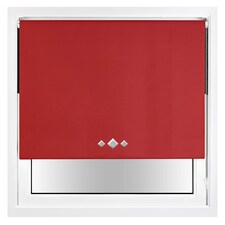 Blackout Roller Blind Diamond Eyelet | Metal Fittings | Red | Red