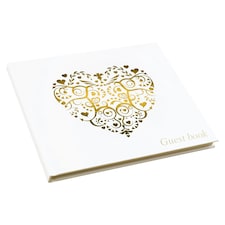 Neviti Vintage Romance Guest Book - Ivory/Gold - One Size
