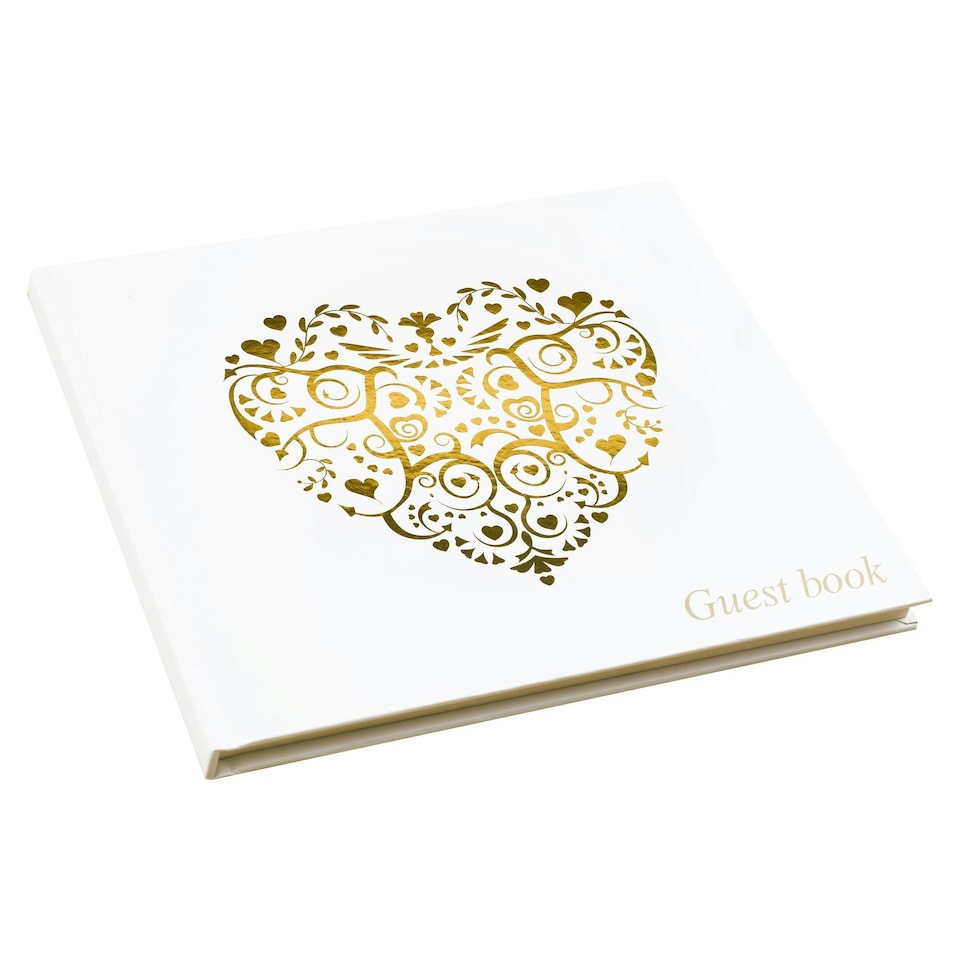 Neviti Vintage Romance Guest Book - Ivory/Gold - One Size