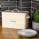image 7 of Harbour Housewares  Vintage Metal Kitchen Bread Bin - 40cm - Cream