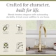 image 6 of Traditional Kitchen Sink Mono Mixer Tap - Brushed Brass Lever Handles | Copper | Brushed Brass | 1