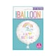 image 2 of Rainbow & Unicorn Happy Birthday Round Foil Balloon 18"